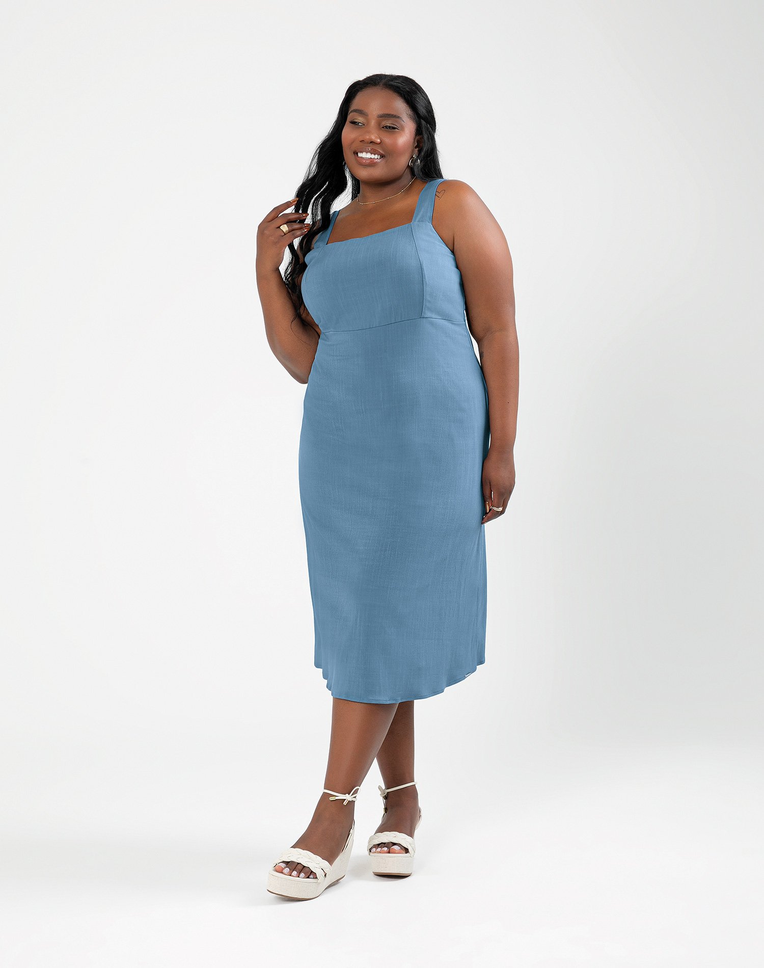 Vestido Midi Plus Size Viscose Vestido Plus Size Midi Em Viscose